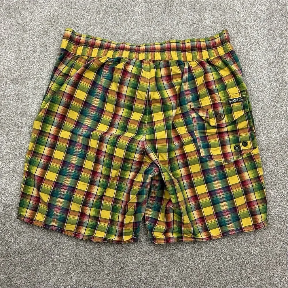 Polo Ralph Lauren Multicolor Mesh Lined Swim Shorts‎ Men's Size Medium Pockets